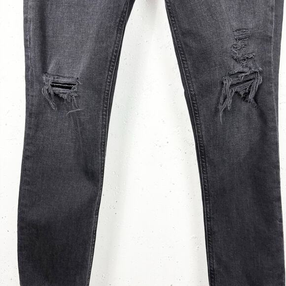 Agolde Nico High Rise Slim Denim Jeans Cotton Stretch Destroyed Button Fly 26 - Picture 12 of 12